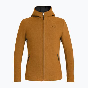 Bluză de trekking pentru bărbați Salewa Sarner 2L Wool Fz Hoody golden brown