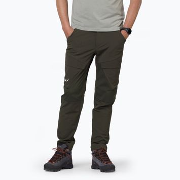 Pantaloni softshell pentru bărbați  Salewa Puez DST Warm Cargo dark olive