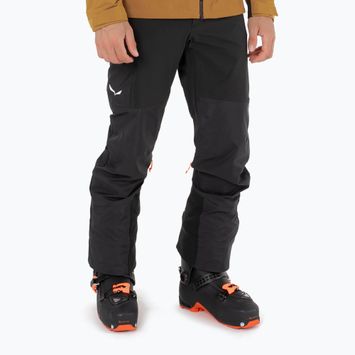 Pantaloni de schi Salewa Sella Dst Hyb pentru bărbați, negru afară