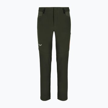 Pantaloni softshell pentru bărbați Salewa Agner DST dark olive