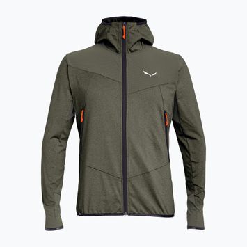 Bluză de trekking pentru bărbați Salewa Agner Hybrid PL/DST FZ Hoody faded green melange/0910