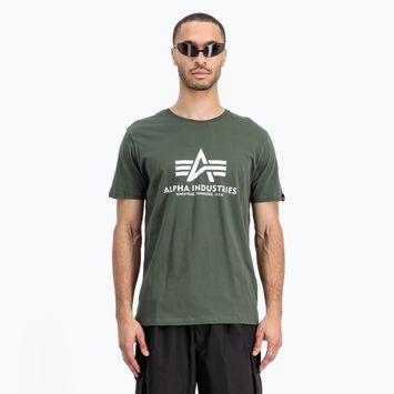 Tricou pentru bărbați  Alpha Industries Basic dark olive