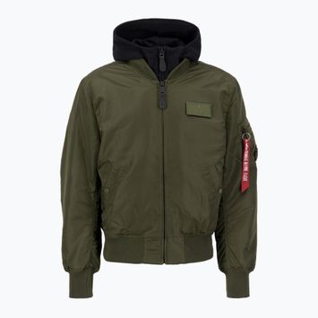 Alpha Industries MA-1 D-Tec jachetă pentru bărbați verde închis / negru