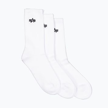 Șosete pentru bărbați Alpha Industries Basic 3 perechi white
