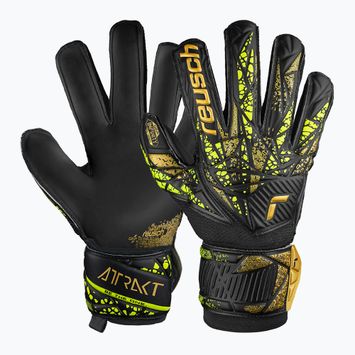 Mănuși de portar Reusch Attrakt Infinity Attrakt Infinity Finger Support negru/aur/galben/negru