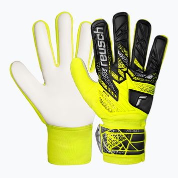Mănuși de portar Reusch Attrakt Starter Solid safety yellow/silver