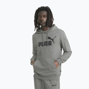 Bluză pentru bărbați PUMA Essentials Big Logo Hoodie TR medium gray heather