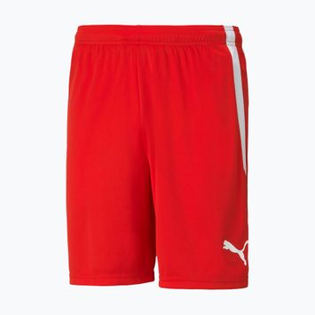 Pantaloni scurți de fotbal pentru bărbați PUMA Teamliga roșii 704924 01