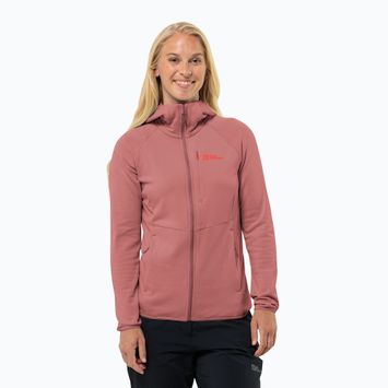 Hanorac pentru femei Jack Wolfskin Kolbenberg Hooded Fz mineral red