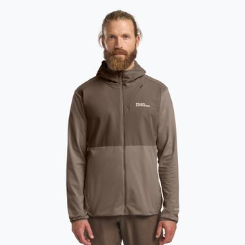 Hanorac de trekking pentru bărbați Jack Wolfskin Prelight Trail Hoody cold coffee