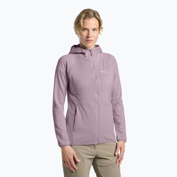 Hanorac pentru femei Jack Wolfskin Kolbenberg Hooded Full Zip wild blossom