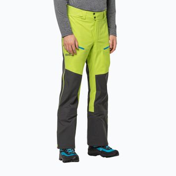 Pantaloni de schi Alpspitze 3L pentru bărbați Jack Wolfskin verde/negru 1115191