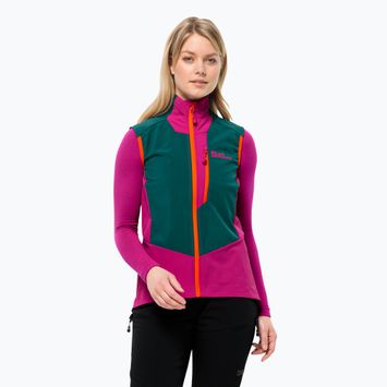 Jack Wolfskin Alpspitze verde marin jachetă fără mâneci pentru femei pentru drumeții