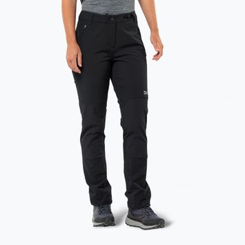 Pantaloni softshell pentru feme Jack Wolfskin Andur black