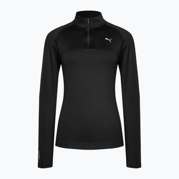 Tricou de alergare pentru femei PUMA Run Cloudspun 1/2 Zip negru 523287 01