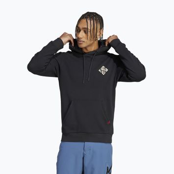 Bluză de ciclism pentru bărbați adidas FIVE TEN Graphic Hoodie black / savannah