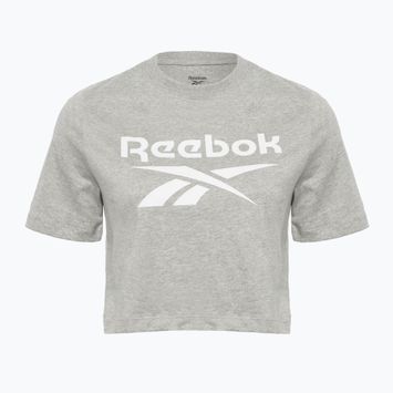 Tricou pentru femei  Reebok Identity Big Logo Crop Tee medium grey heather