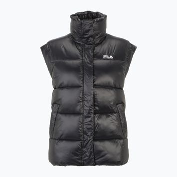 Vestă pentru femei FILA Luzk Long Puffer Vest black