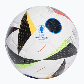 Minge de fotbal adidas Fussballliebe Pro Sala Euro 2024 white/black/glow blue mărimea 4