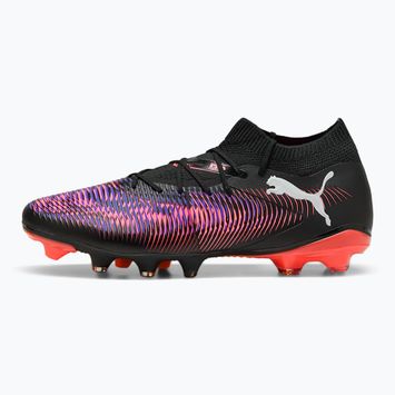 Încălțăminte de fotbal pentru bărbați PUMA Future 8 Match FG/AG puma black/puma white/glowing red