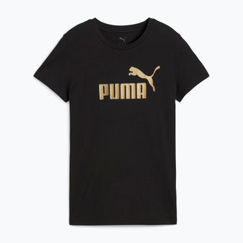 Tricou pentru femei PUMA ESS Metallic No. 1 Logo Tee puma black/metallic gold