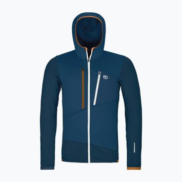 Bluză pentru bărbați ORTOVOX Fleece Grid Hoody deep ocean