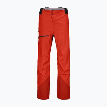 Pantaloni de schi pentru bărbați ORTOVOX 3L Ortler hot orange