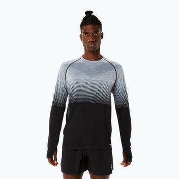 Longsleeve de alergat pentru bărbați ASICS Seamless performance black/carrier grey