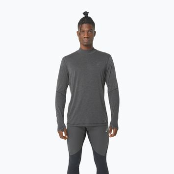 Bărbați ASICS Metarun Mock Neck performanță de performanță negru de funcționare cu mânecă lungă pentru bărbați