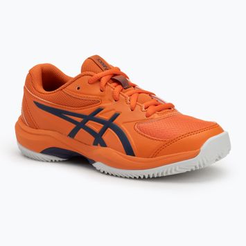 Încălțăminte de tenis pentru copii ASICS Gel-Game 10 GS Clay Jr nova orange/indigo fog