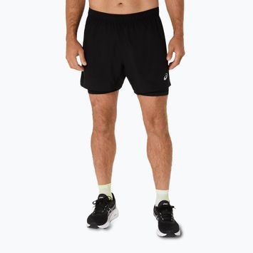 Pantaloni scurți de alergare pentru bărbați ASICS Core 2N1 5IN performance black/performance black