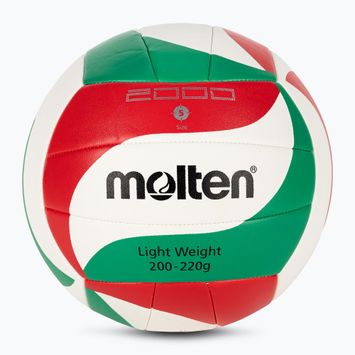 Molten volei V5M2000-L-5 alb/verde/roșu mărimea 5