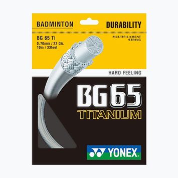 Coardă de badminton YONEX BG 65 Ti Set alb