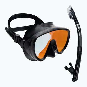 TUSA Set de scufundări Mască + Snorkel negru UC-1625P