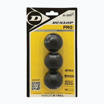 Dunlop Pro 3-Ball Squash Blister negru 700109