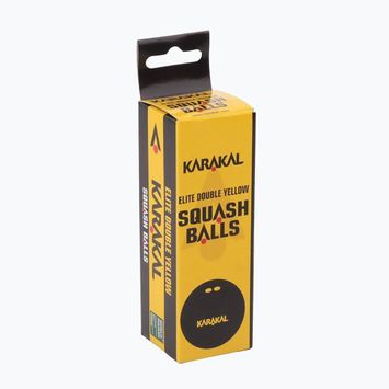 Mingi de squash Karakal Elite Double Yellow Dot 12 buc. black