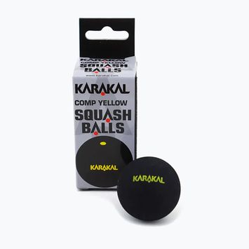 Mingi de squash Karakal Comp Yellow Dot 12 buc. black