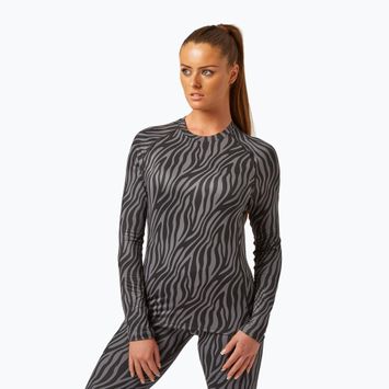 Longsleeve termoactiv pentru femei Surfanic Cozy Limited Edition Crew Neck black zebra