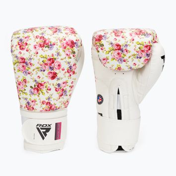 Mănuși de box RDX FL-6 alb-roze BGR-FL6W