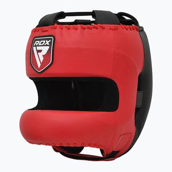 Cască de box RDX Apex Boxing Head Gear With Nose Protection Bar red