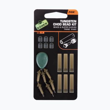 Chod Rig Protector Fox Edges Fox Edges Tungsten Chod kit de margele x 6 margele / Buffer manșoane maro CAC488
