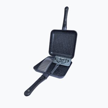 Set de tigaie și plită RidgeMonkey Connect Granite Edition negru RM781