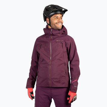Geacă de ciclism pentru bărbați Endura MT500 Waterproof II aubergine