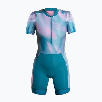 Combinezon de triatlon pentru femei ZONE3 Activate+ Trisuit print