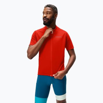 Tricou de ciclism pentru bărbați  Endura Loop Zipped flame red