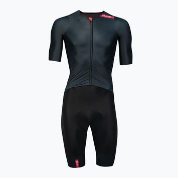 Combinezon de ciclism pentru bărbați HUUB Strada Road Speed Suit Smooth Sleeve black/red