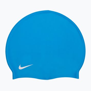 Șapcă de înot pentru copii Nike Solid Silicone albastru TESS0106-458