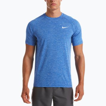 Tricou de antrenament pentru bărbați Nike Heather albastru marin NESSA589-494