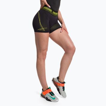 Pantaloni scurți de antrenament pentru femei Gymshark Apex Apex Seamless Low Rise verde/negru