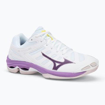 Încălțăminte de volei pentru femei Mizuno Wave Voltage 2 white/patrician purple/quince